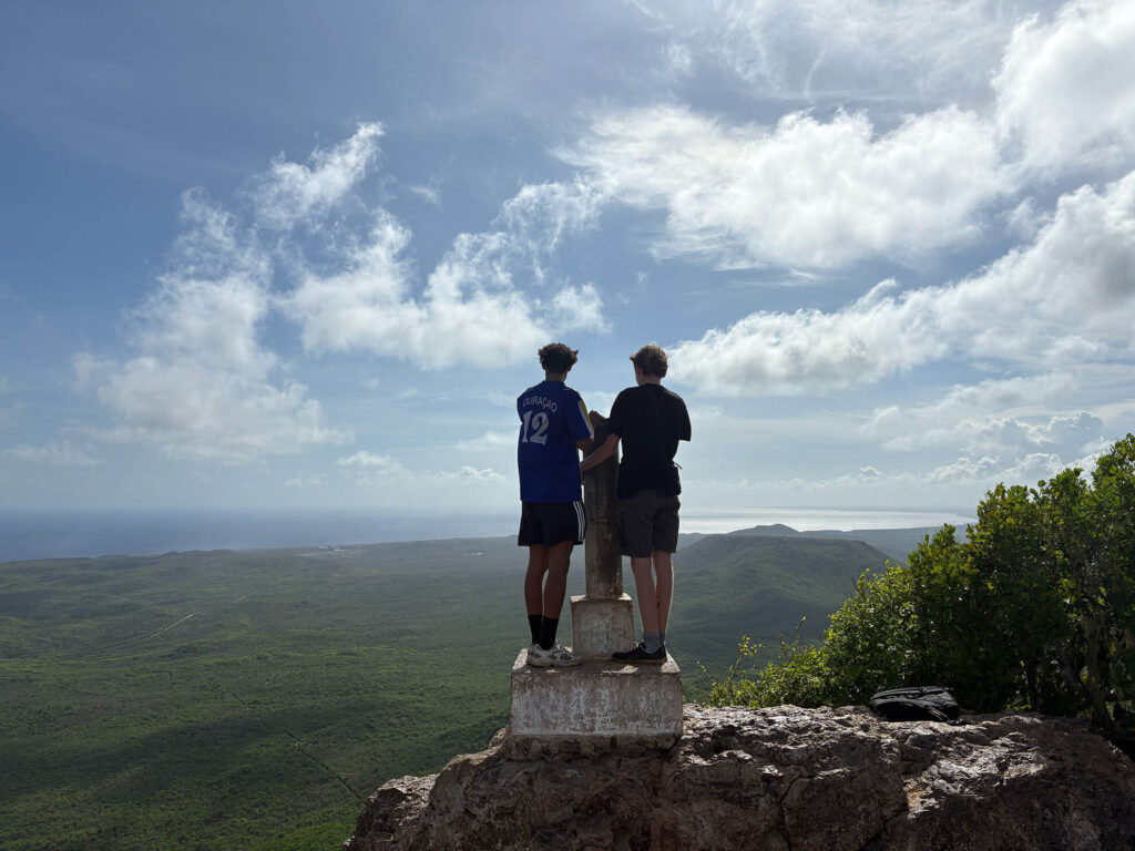Top Christoffelberg Klim Uitzicht Over Curacao