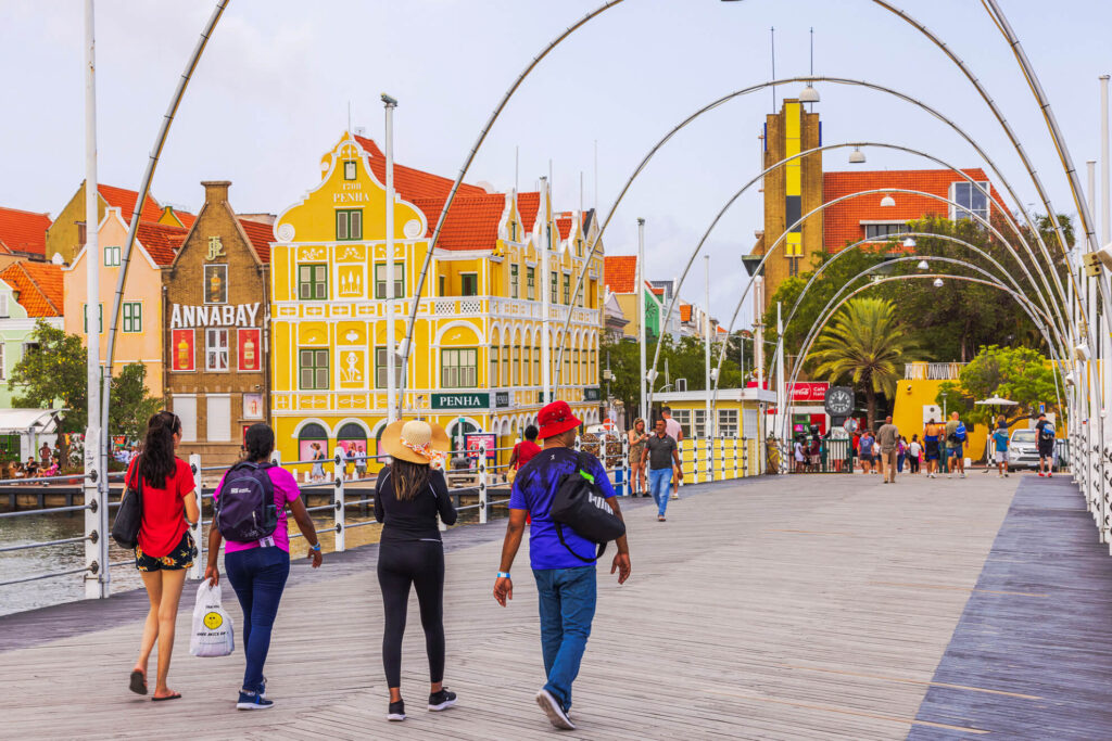 Vrouwen Mannen Curacao Bevolking Willemstad Pontjesbrug